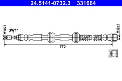 Brake Hose ATE 24.5141-0732.3