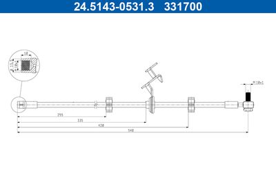 Brake Hose ATE 24.5143-0531.3