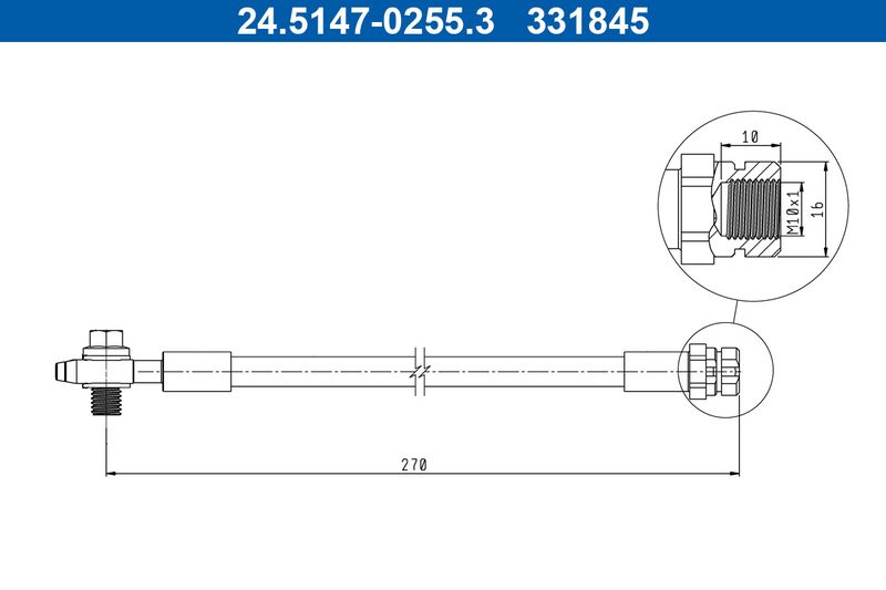 ATE 24.5147-0255.3 Brake Hose
