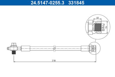 Brake Hose ATE 24.5147-0255.3