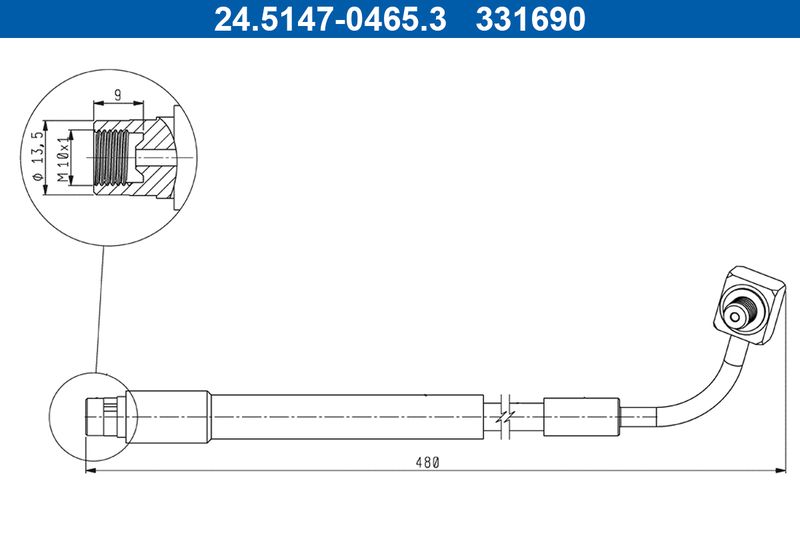 ATE 24.5147-0465.3 Brake Hose