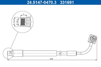 Brake Hose ATE 24.5147-0470.3