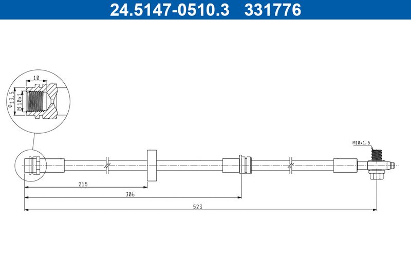 ATE 24.5147-0510.3 Brake Hose