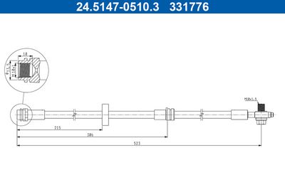 Brake Hose ATE 24.5147-0510.3