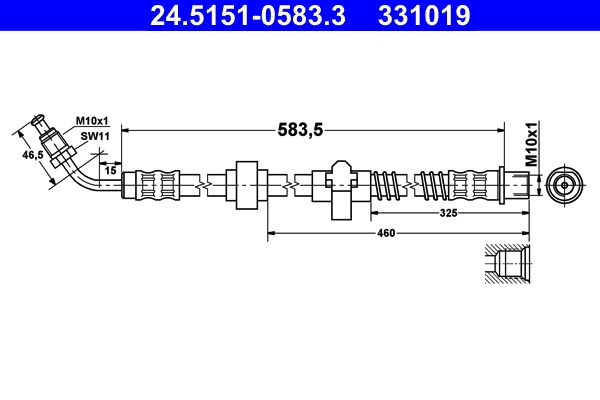 ATE 24.5151-0583.3 Brake Hose