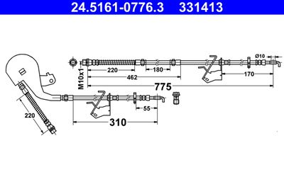 Brake Hose ATE 24.5161-0776.3