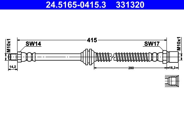 ATE 24.5165-0415.3 Brake Hose