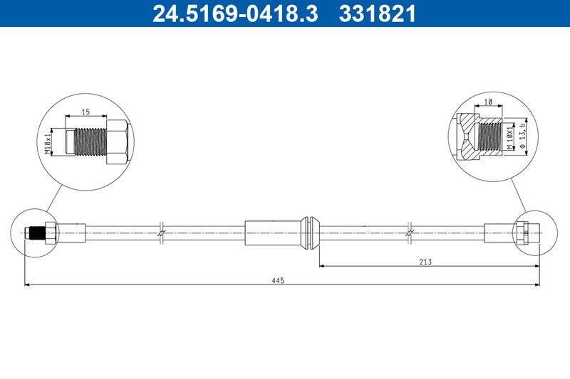 ATE 24.5169-0418.3 Brake Hose