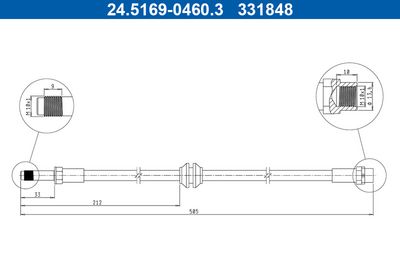 Brake Hose ATE 24.5169-0460.3