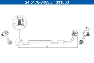 Brake Hose ATE 24.5176-0455.3