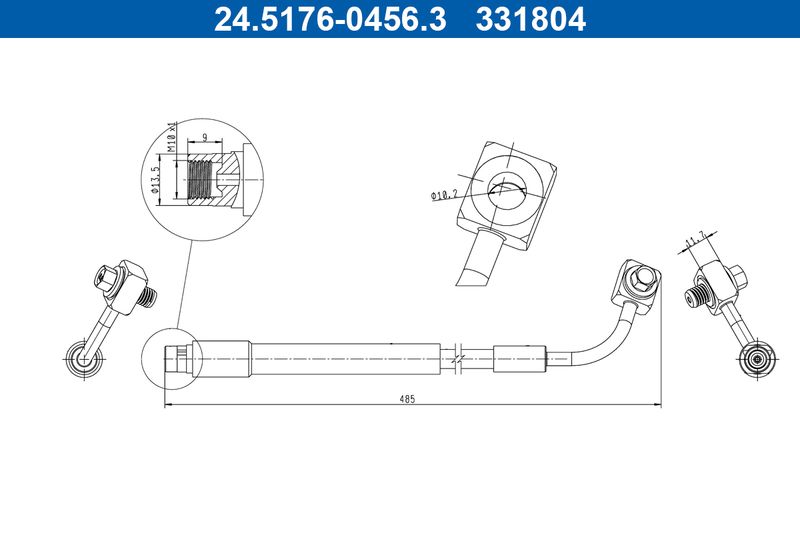 ATE 24.5176-0456.3 Brake Hose
