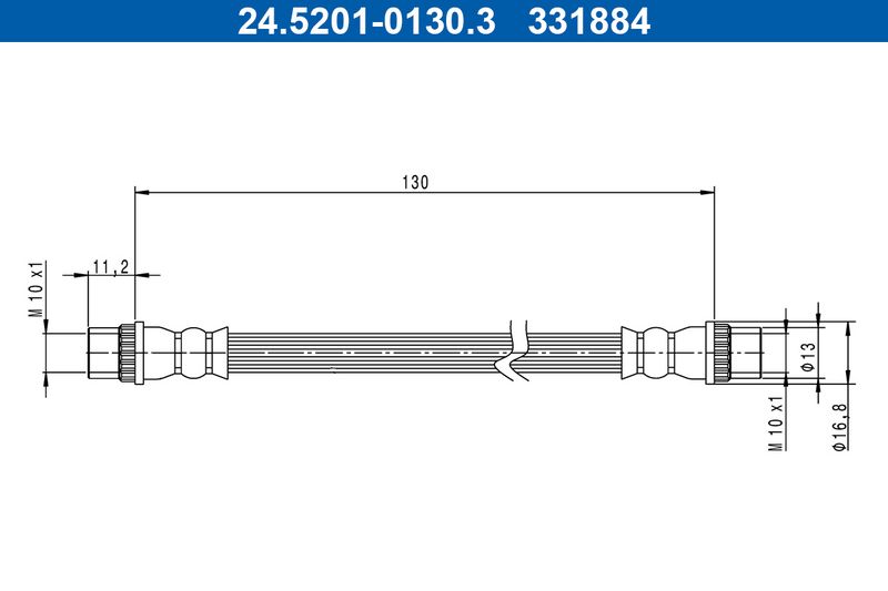 ATE 24.5201-0130.3 Brake Hose