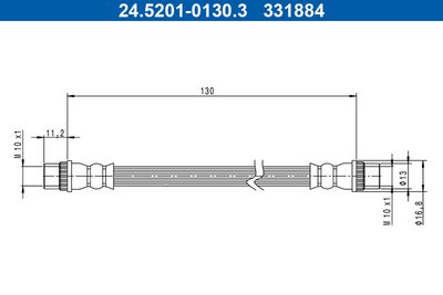 Brake Hose ATE 24.5201-0130.3