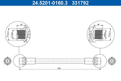 Brake Hose ATE 24.5201-0160.3