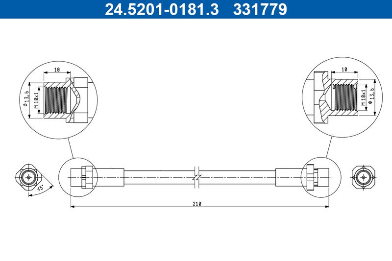 ATE 24.5201-0181.3 Brake Hose
