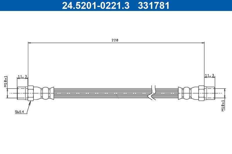 ATE 24.5201-0221.3 Brake Hose