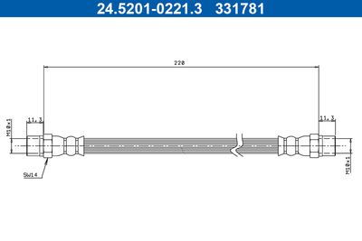 Brake Hose ATE 24.5201-0221.3