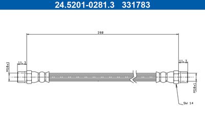 Brake Hose ATE 24.5201-0281.3