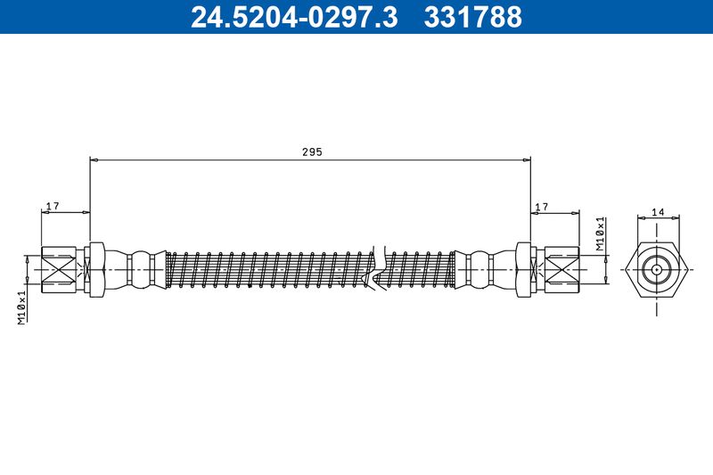 ATE 24.5204-0297.3 Brake Hose