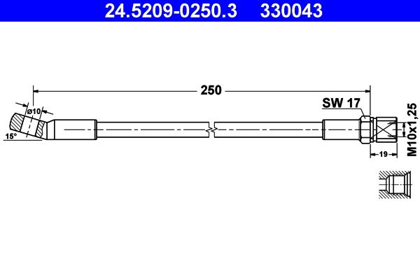 ATE 24.5209-0250.3 Brake Hose