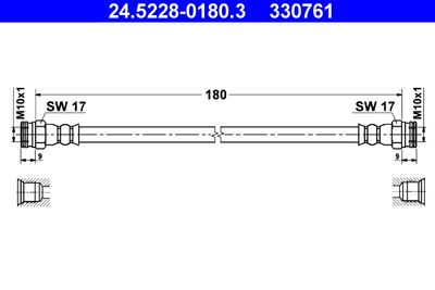 Brake Hose ATE 24.5228-0180.3