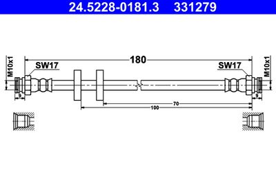 Brake Hose ATE 24.5228-0181.3