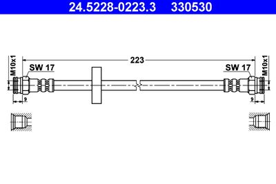 Brake Hose ATE 24.5228-0223.3