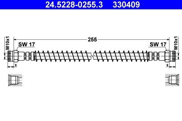 ATE 24.5228-0255.3 Brake Hose