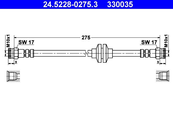 ATE 24.5228-0275.3 Brake Hose