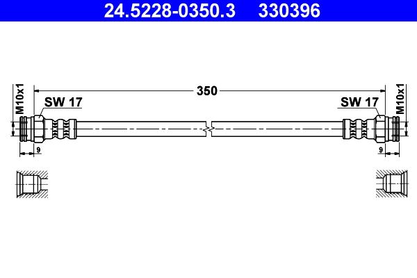 ATE 24.5228-0350.3 Brake Hose