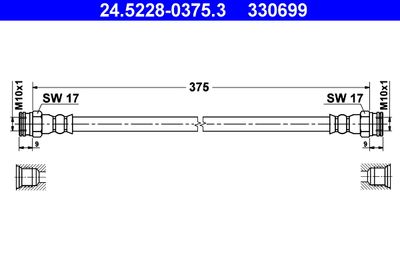 Brake Hose ATE 24.5228-0375.3