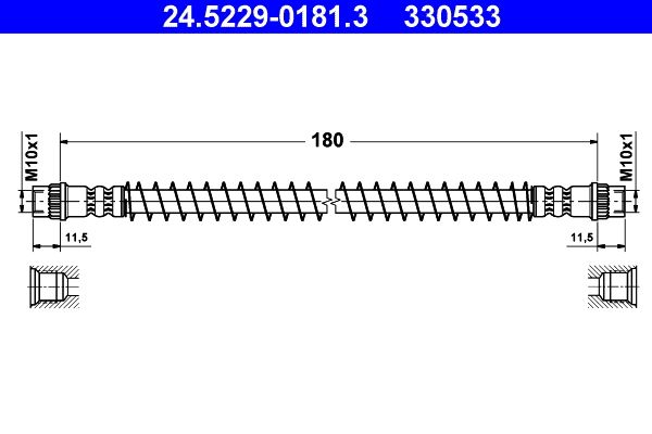 ATE 24.5229-0181.3 Brake Hose