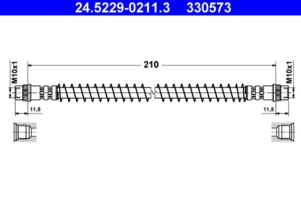 ATE 24.5229-0211.3 Brake Hose