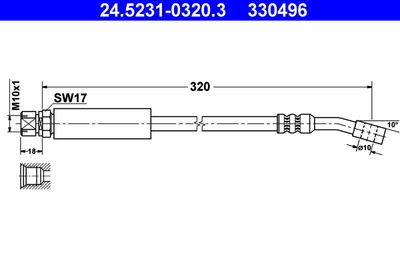 Brake Hose ATE 24.5231-0320.3