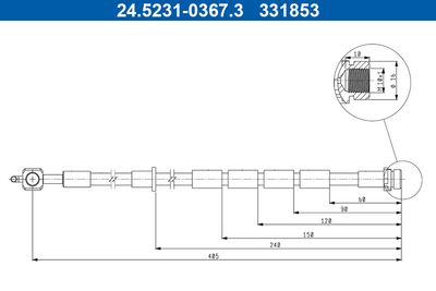 Brake Hose ATE 24.5231-0367.3