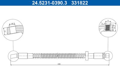 Brake Hose ATE 24.5231-0390.3