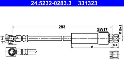 Brake Hose ATE 24.5232-0283.3