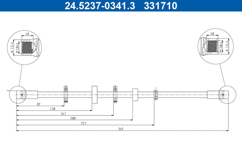 ATE 24.5237-0341.3 Brake Hose
