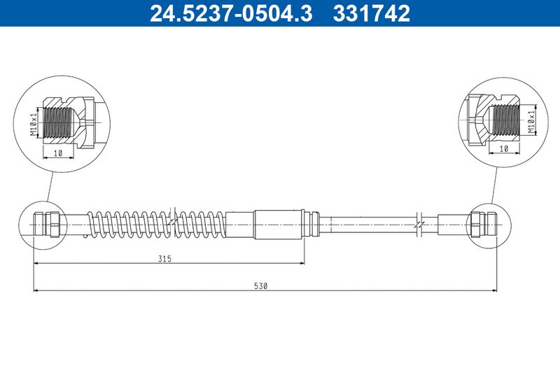 ATE 24.5237-0504.3 Brake Hose