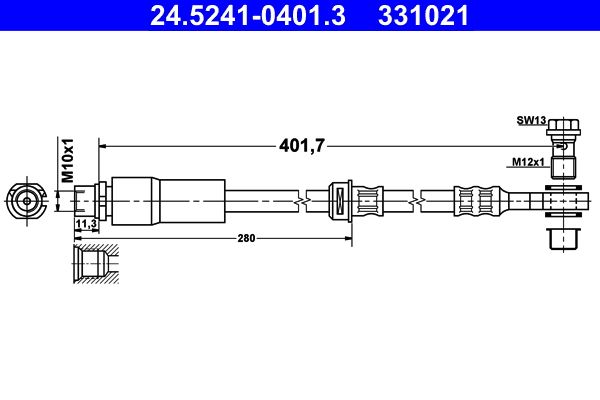 ATE 24.5241-0401.3 Brake Hose