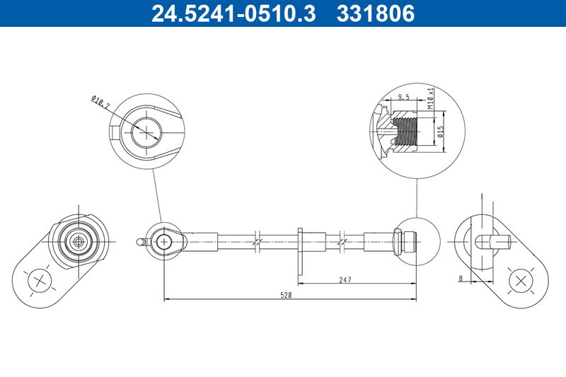 ATE 24.5241-0510.3 Brake Hose