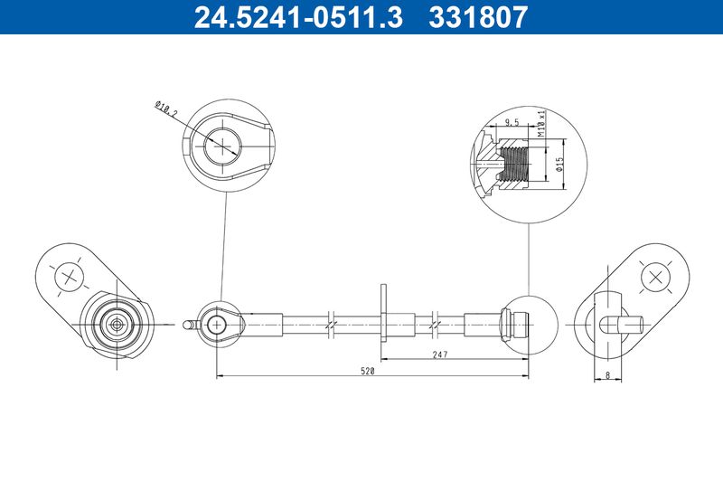ATE 24.5241-0511.3 Brake Hose