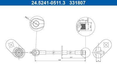 Brake Hose ATE 24.5241-0511.3