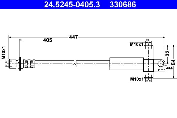 ATE 24.5245-0405.3 Brake Hose