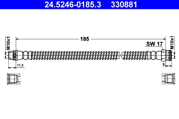 ATE 24.5246-0185.3 Brake Hose