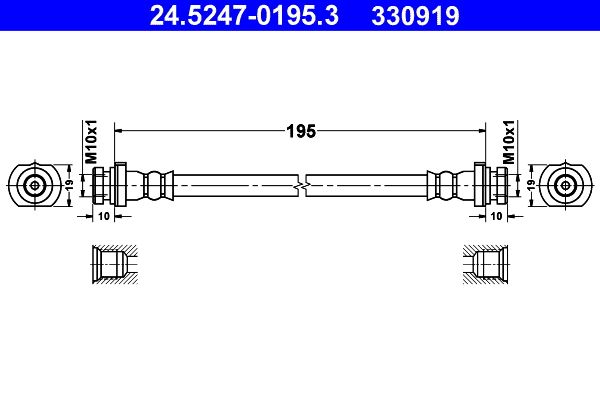 ATE 24.5247-0195.3 Brake Hose