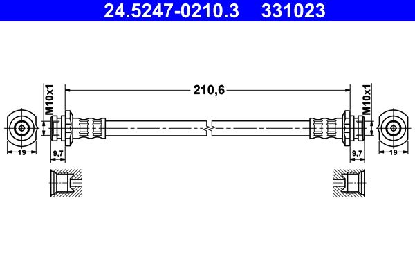 ATE 24.5247-0210.3 Brake Hose