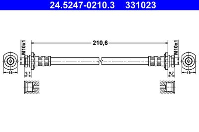 Brake Hose ATE 24.5247-0210.3