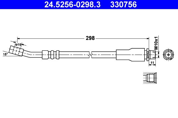 ATE 24.5256-0298.3 Brake Hose
