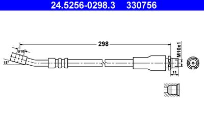 Brake Hose ATE 24.5256-0298.3